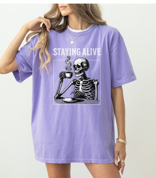 Comfort Colors® Staying Alive T-Shirt For Halloween