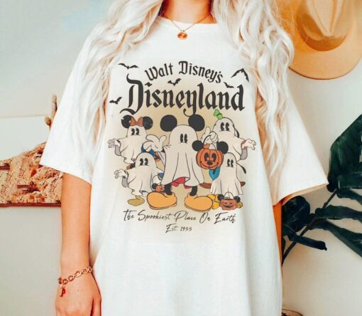 Vintage Mickey And Friends Ghost Halloween Costume Shirt