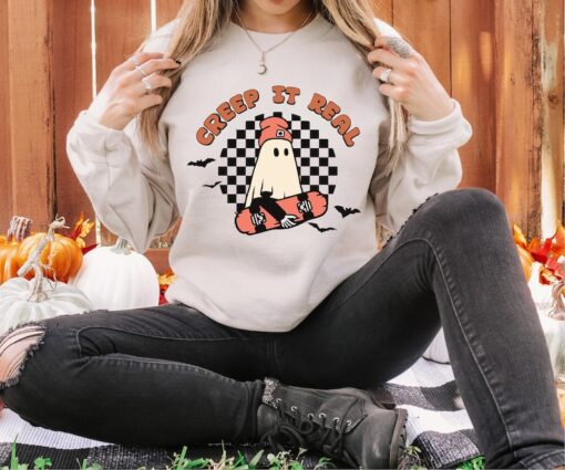 Creep It Real Sweatshirt, Retro Halloween Shirt, Halloween Gift