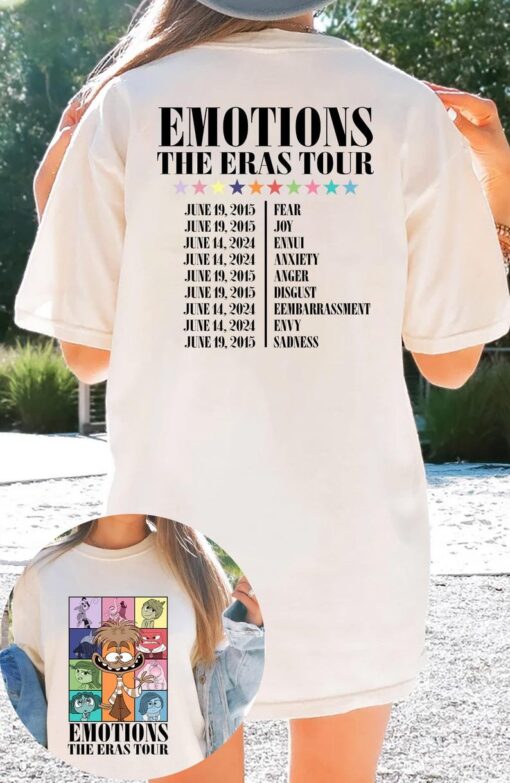 Emotion The Eras Tour Two-sided Shirt, Disney Inside Out 2 Shirt