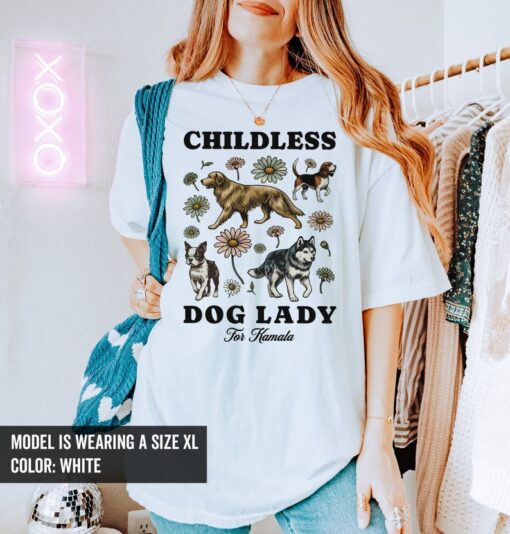 Childless Dog Lady Kamala Shirt Madam President Kamala Harris 2024