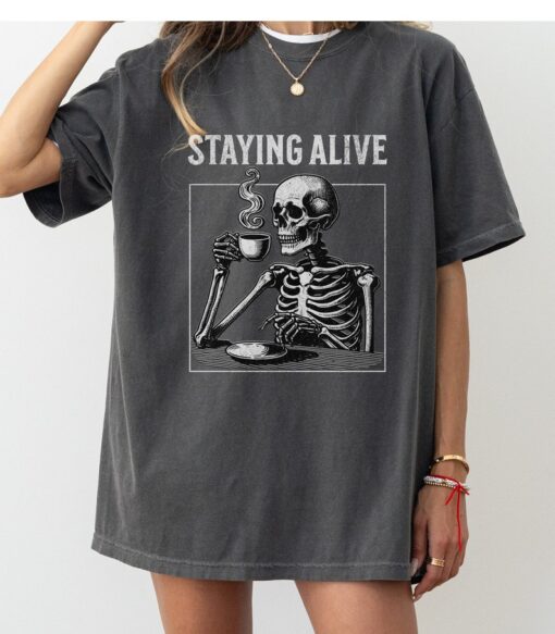 Comfort Colors® Staying Alive T-Shirt For Halloween