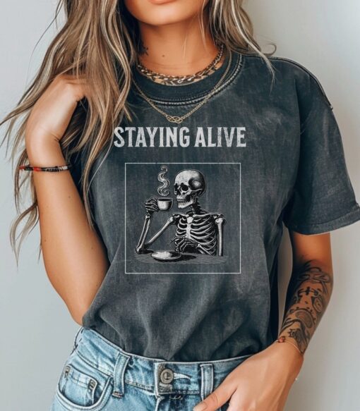 Comfort Colors® Staying Alive T-Shirt For Halloween