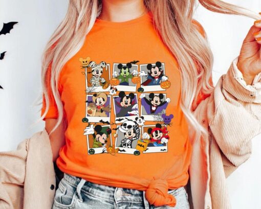 Mickey Mouse Photo Group Halloween Shirt, Disney Spooky Season Tshirt