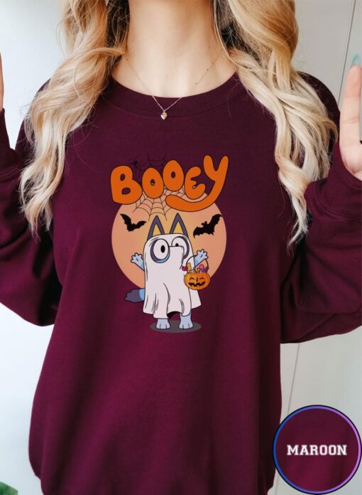 Booey Halloween Shirt, Cute Bluey Ghost T-Shirt