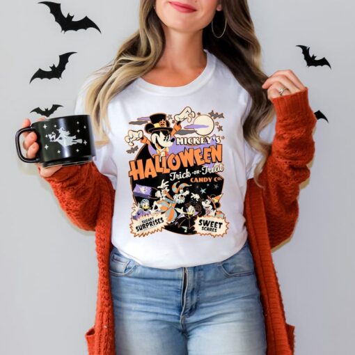 Comfort Colors Retro Disney Mickey Halloween Trick Or Treat Shirt