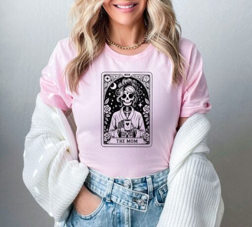 The Mom Tarot Card Shirt, Skeleton Mom T-shirt, Celestial Mama Shirt