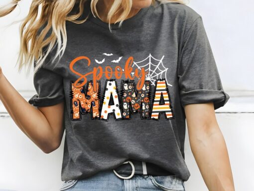 Spooky Mama Shirt, Retro Halloween Shirt For Mother