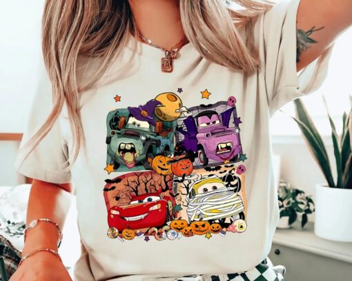 Comfort Colors® Retro Cars Movie Characters Halloween Shirt