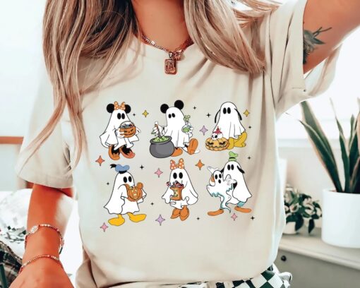 Comfort Colors® Halloween Disney Shirt, Mickey and Friends Ghost Shirt