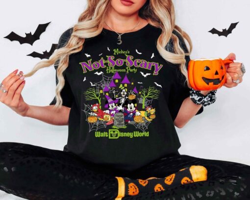 Disney Halloween 2024 Shirts, Disney Mickey's Not-So-Scary Shirt