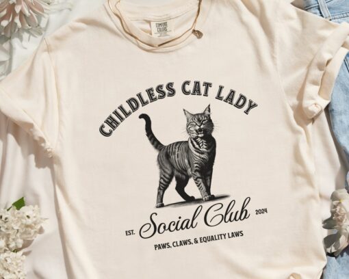 Childless Cat Lady Shirt Funny Political Shirt Halloween Social Club