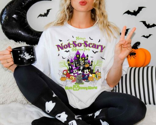 Disney Halloween 2024 Shirts, Disney Mickey's Not-So-Scary Shirt