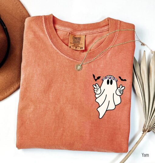 Comfort Colors® Hippie Ghost Shirt, Cute Ghost TShirt