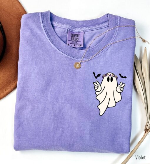 Comfort Colors® Hippie Ghost Shirt, Cute Ghost TShirt