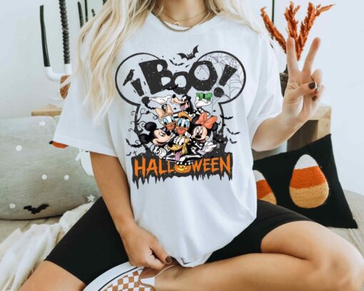 Boo Halloween Shirt, Mickey Boo Halloween Shirt, Minnie Spooky Tee