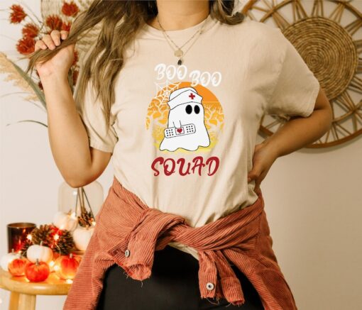 Halloween Boo Boo Squad Shirt, Halloween Ghost Nurse Shirt