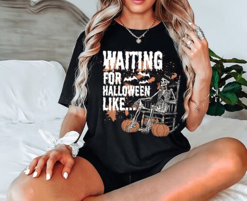 Waiting For Halloween Like Comfort Colors Shirt