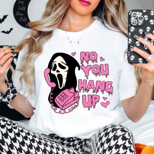 Comfort Colors® No You Hang Up Shirt, Pink Halloween 90s T-shirt