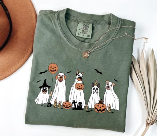 Comfort Colors® Сute Ghost Dog T-shirt, Ghost Dog Tee