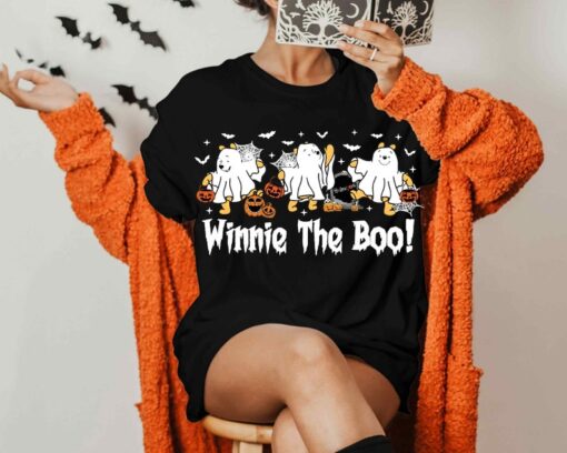 Winnie The Boo Halloween T-Shirt, Halloween Pooh Ghost Shirt