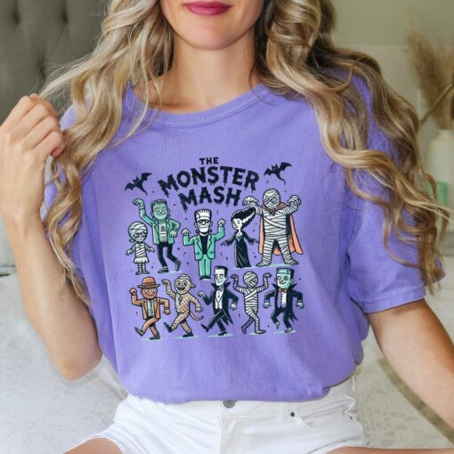 Retro Comfort Colors Halloween shirt, Monster Mash TShirt