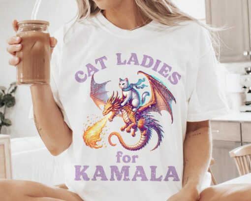 Cat Ladies for Kamala Shirt, Feminist Shirt Gift