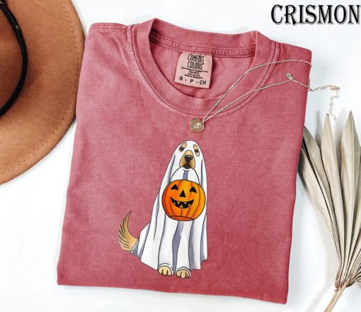 Comfort Colors® Halloween Dog Shirt, Ghost Dog Shirt